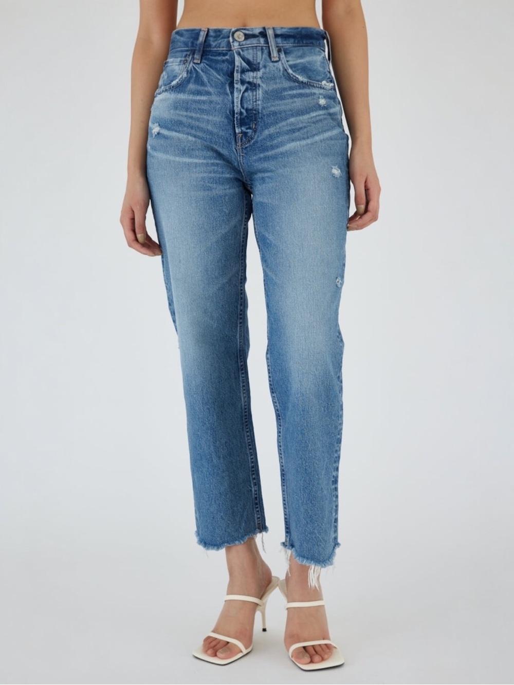 MOUSSY VINTAGE JEANS WIDE STRAIGHT CROPPED PECCOLE